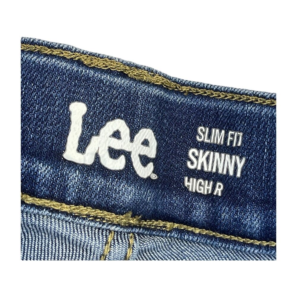 Lee Skinny Jeans Women's 10M Blue Denim Stretch 5-Pockets Slim Fit High Rise - Picture 8 of 8